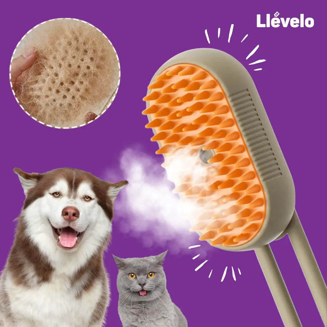 FurSpa® 3 en 1 Cepillo de Vapor para Mascotas