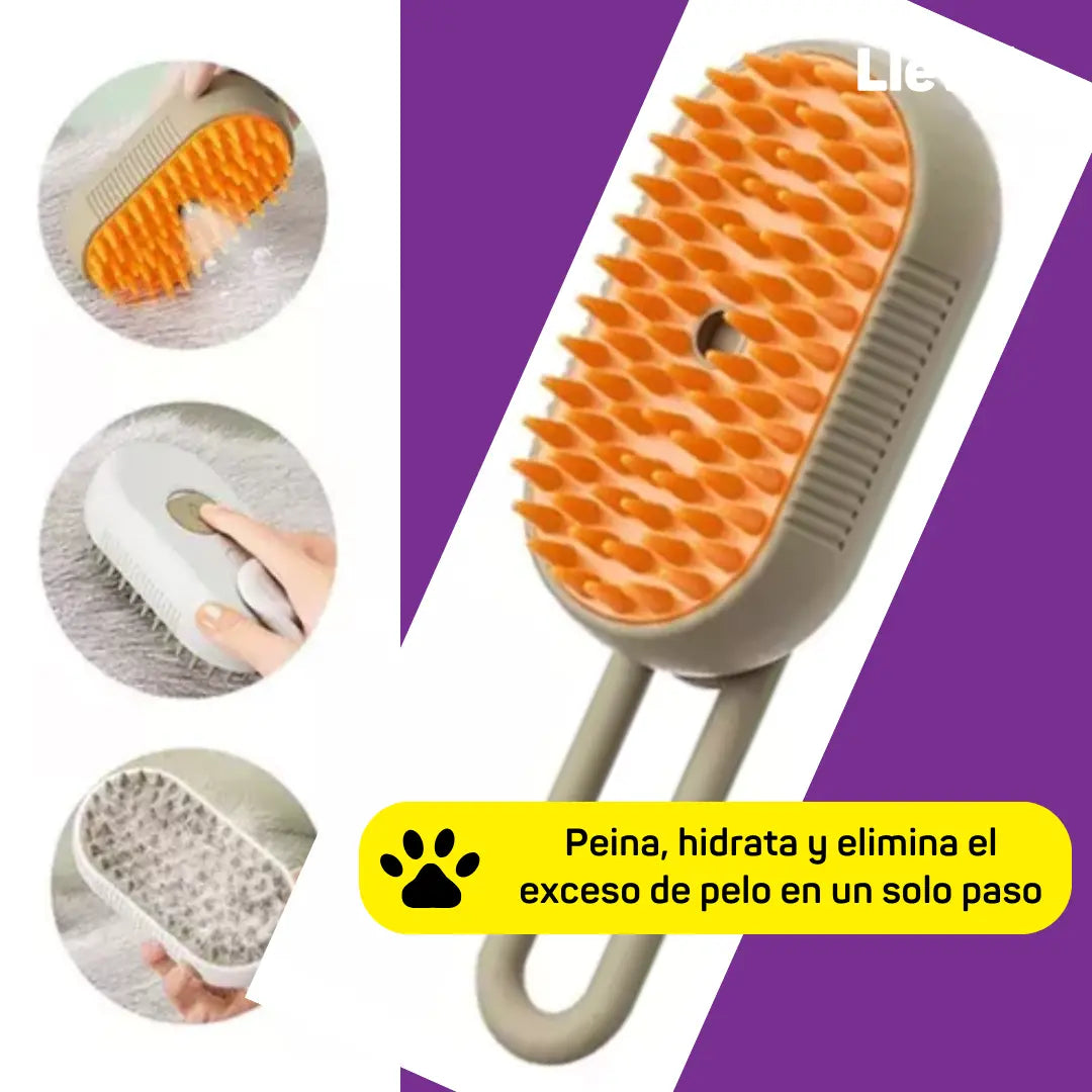 FurSpa® 3 en 1 Cepillo de Vapor para Mascotas