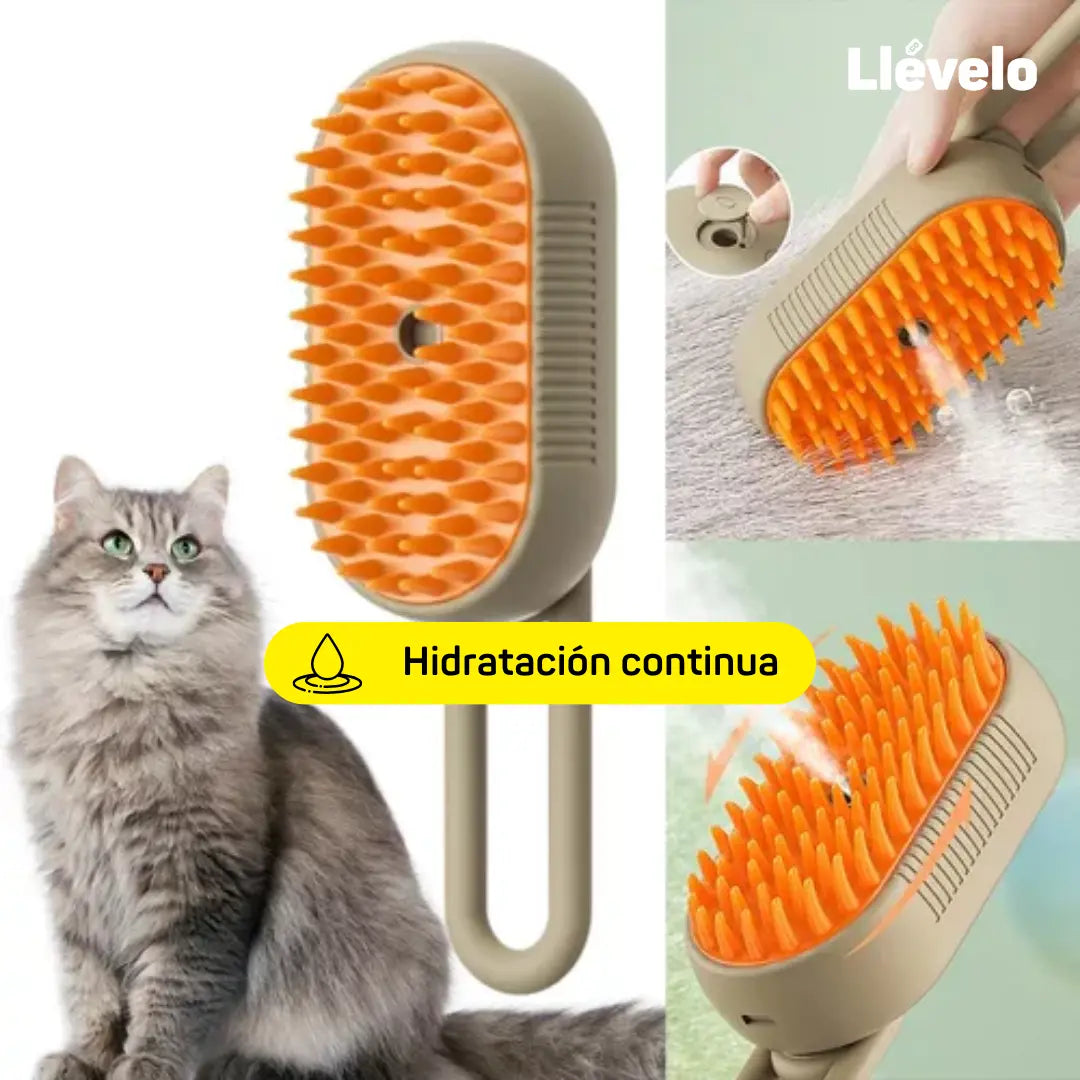 FurSpa® 3 en 1 Cepillo de Vapor para Mascotas