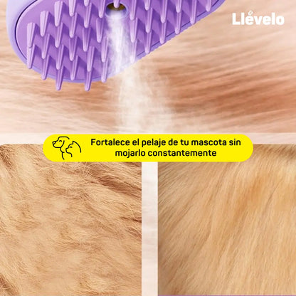 FurSpa® 3 en 1 Cepillo de Vapor para Mascotas